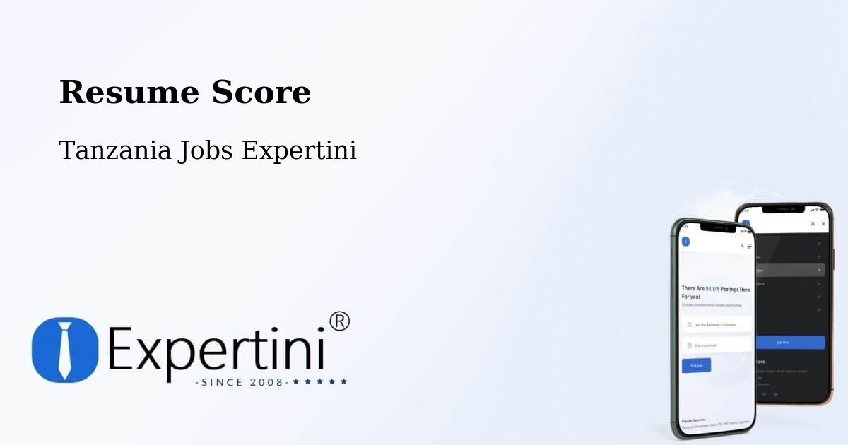Resume Score & Job Description Match Tool – Ilula - Tanzania Jobs Expertini